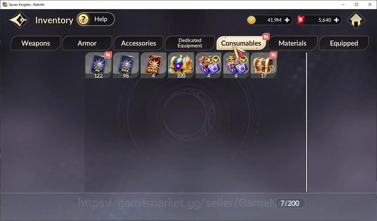 Seven Knights Re:Birth Accounts GLOBAL SEA|5 Ex-7K(Fai,RosieTC1,Gelidus,MeliaTC1,J image 12