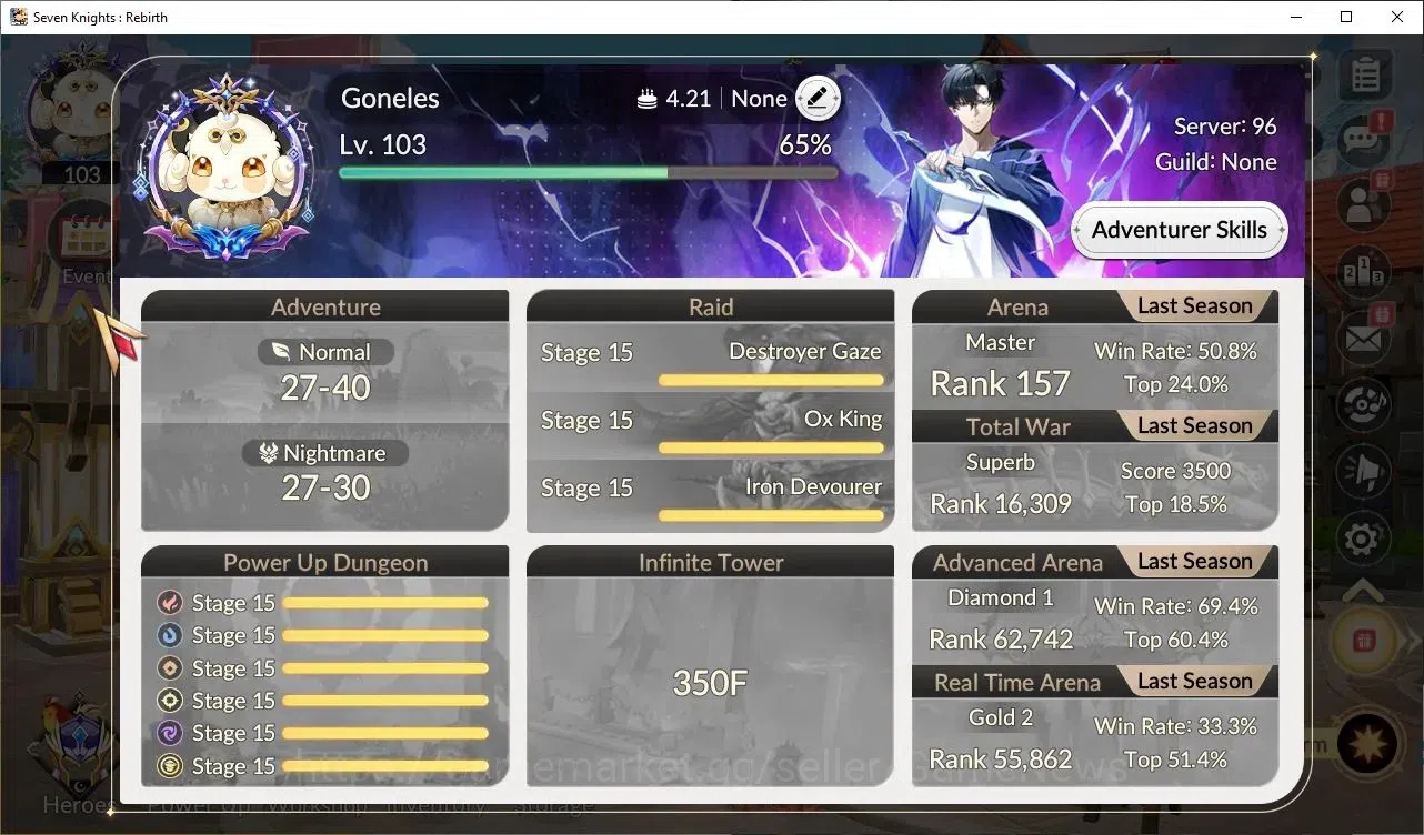 Seven Knights Re:Birth Accounts GLOBAL SEA|5 Ex-7K(Fai,RosieTC1,Gelidus,MeliaTC1,J image 4