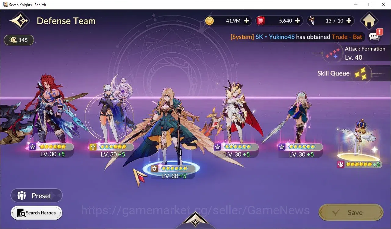 Seven Knights Re:Birth Accounts GLOBAL SEA|5 Ex-7K(Fai,RosieTC1,Gelidus,MeliaTC1,J image 6