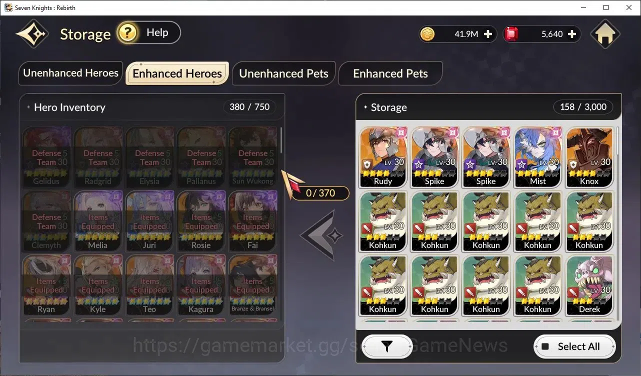 Seven Knights Re:Birth Accounts GLOBAL SEA|5 Ex-7K(Fai,RosieTC1,Gelidus,MeliaTC1,J image 7