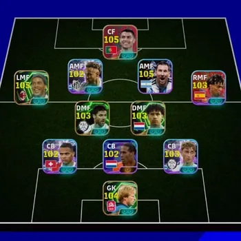 eFootball Accounts Legends & Iconic Players efootball  Collective Strength 3200 | Ronaldo 105 | Ronaldinho 105 | Oliver Kahn