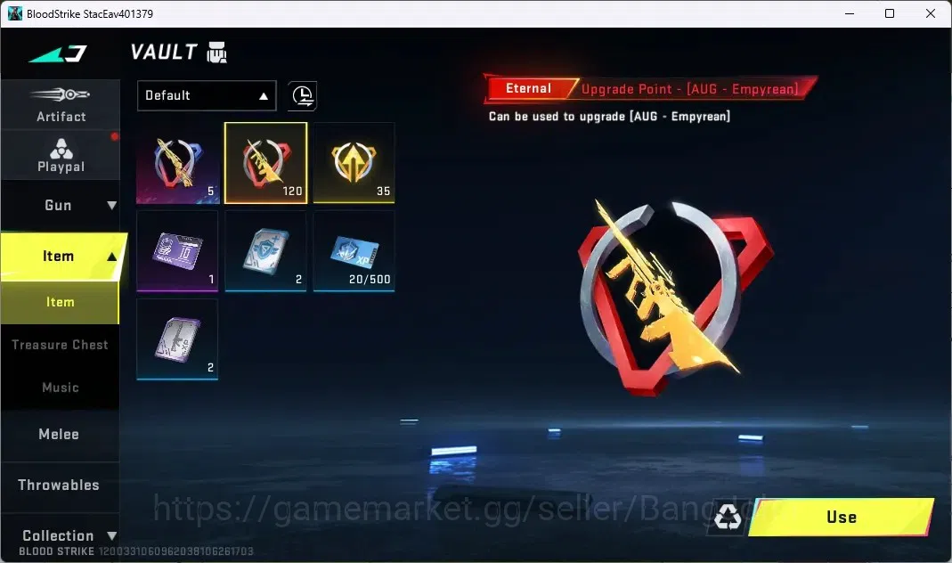Blood Strike Accounts ASIA | 1 ETERNAL MELEE | ETERNAL GUN: AUG-Empyrean image 3