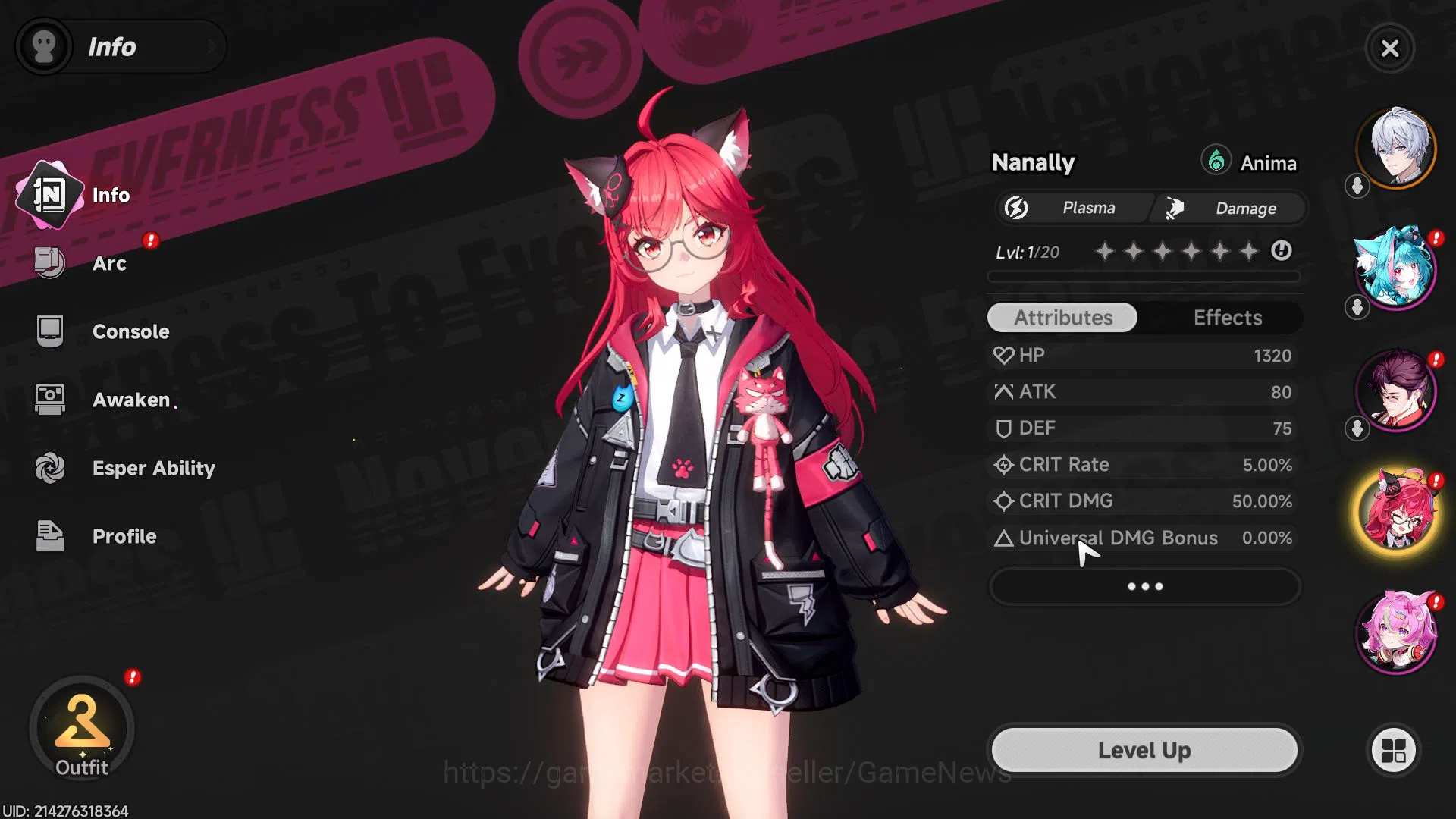 Neverness to Everness Accounts GLOBAL EU|HL 3| 1 SSR (Nanally) + 1 Selector On| 5 image 2
