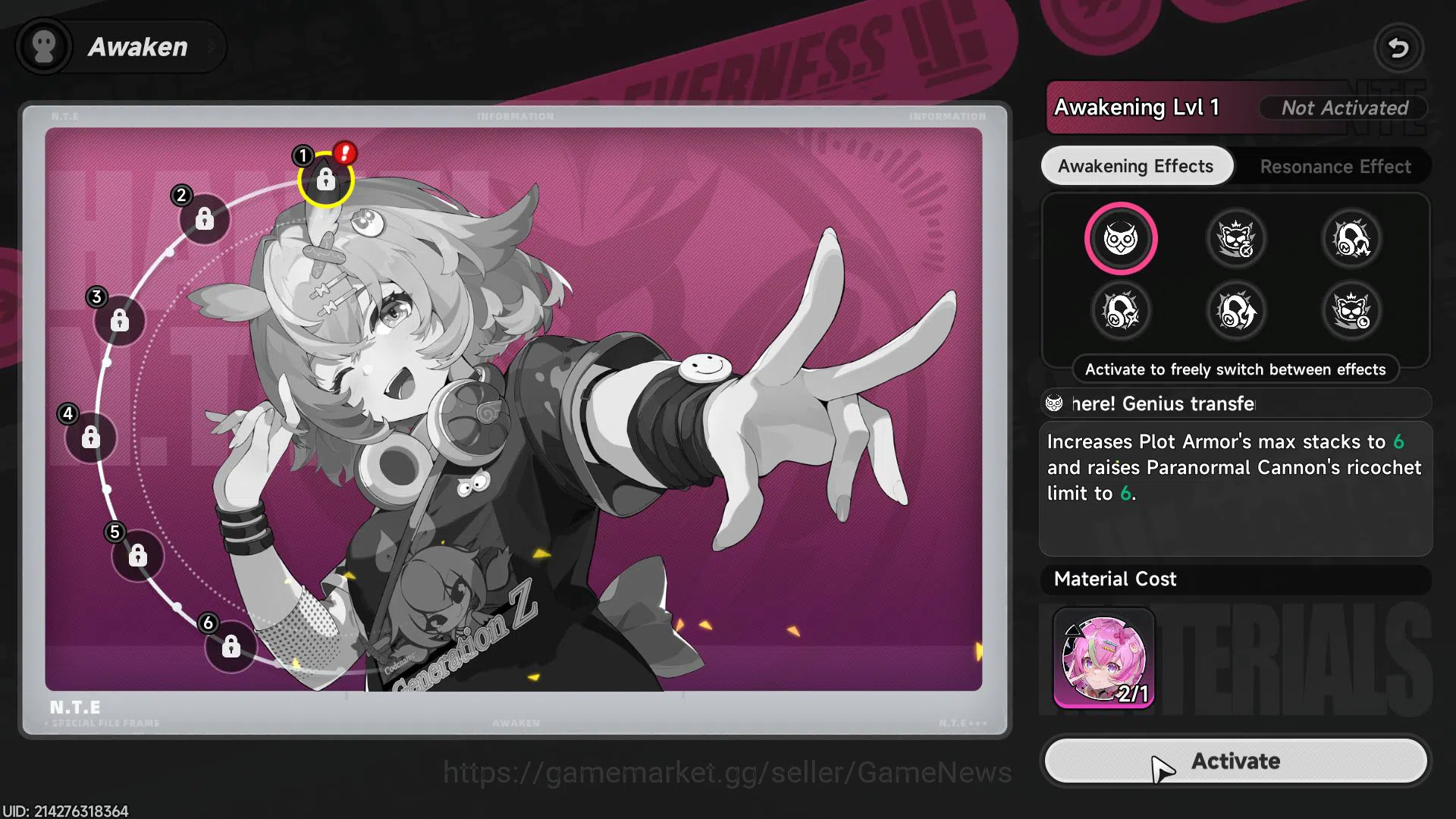 Neverness to Everness Accounts GLOBAL EU|HL 3| 1 SSR (Nanally) + 1 Selector On| 5 image 4