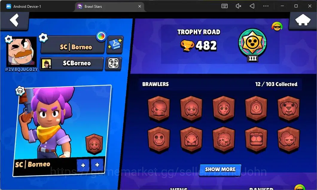 Brawl Stars Accounts Global |482 Thropy|12 Brawler|1 Max Hypercharge(El image 2