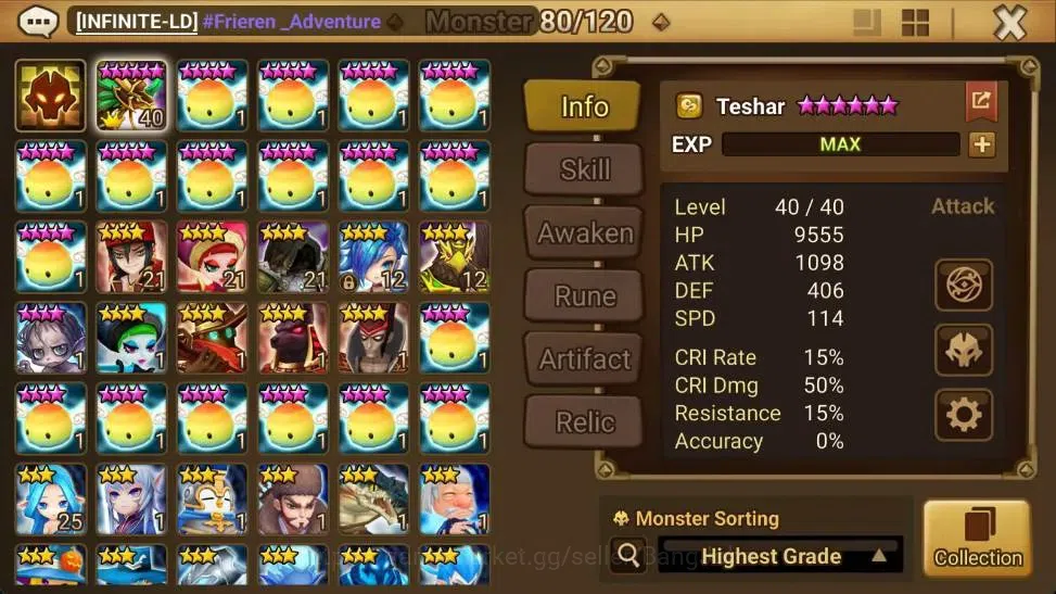Summoners War: Sky Arena Accounts Starter GLOBAL | NB 5 TESHAR,Starter Gacha 115 12Y+160 11Y Scrool, 3 Legendary All 2