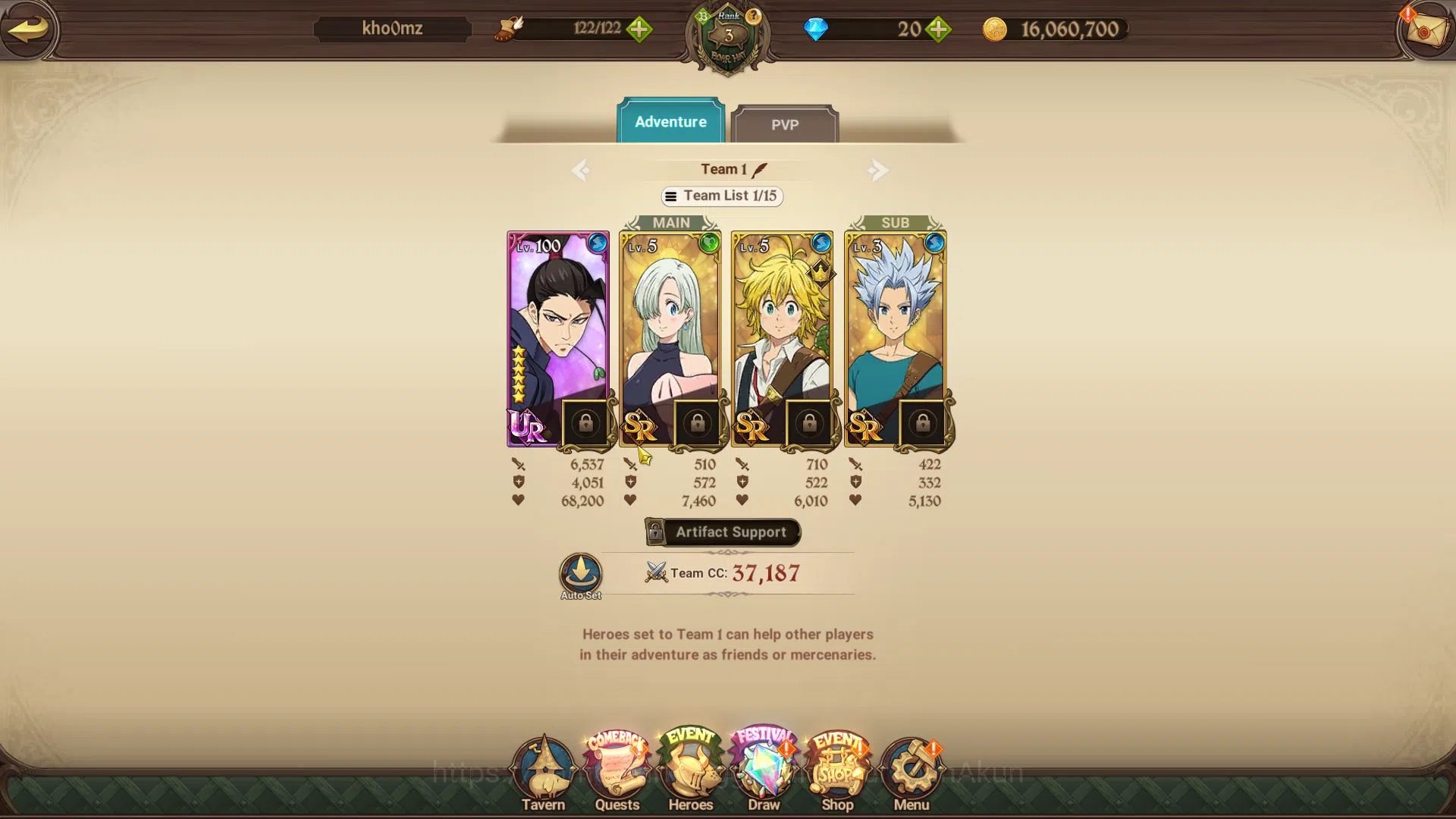 The Seven Deadly Sins: Grand Cross Accounts Asia | 644K CC | Starter | CH 1 | 1 LR + 2 UR | El image 4