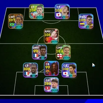 eFootball Accounts Legends & Iconic Players Android|Pack France|Big Time Ronaldinho Gaucho|6 Show Time James Rodriguez,Ueda