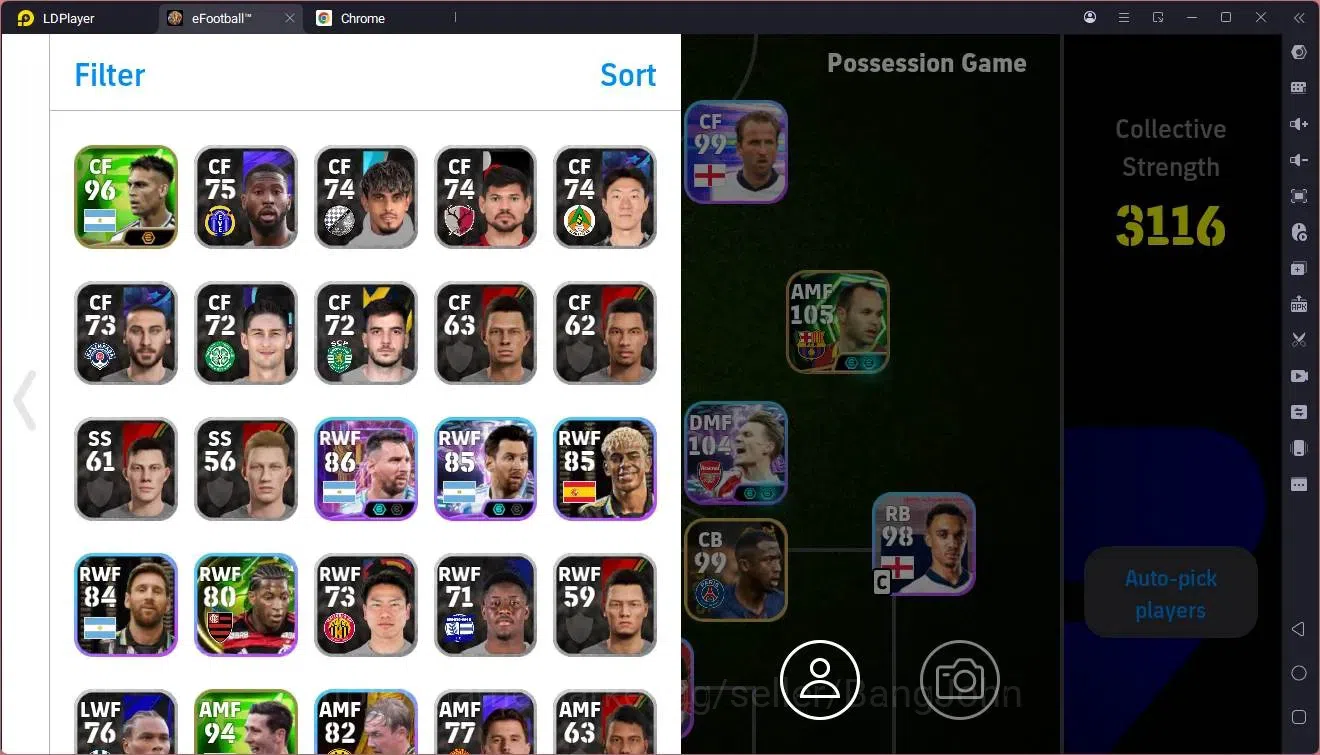 eFootball Accounts Legends & Iconic Players Mobile |PW 3116|Epic Iniesta,Stojkovic|Showtime 2
