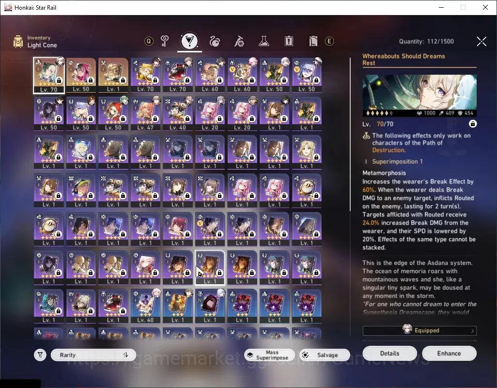 Honkai Star Rail Accounts Asia|TL 70|8,2K SJ|7 Limited|Firefly+Sign,Evanesci image 5