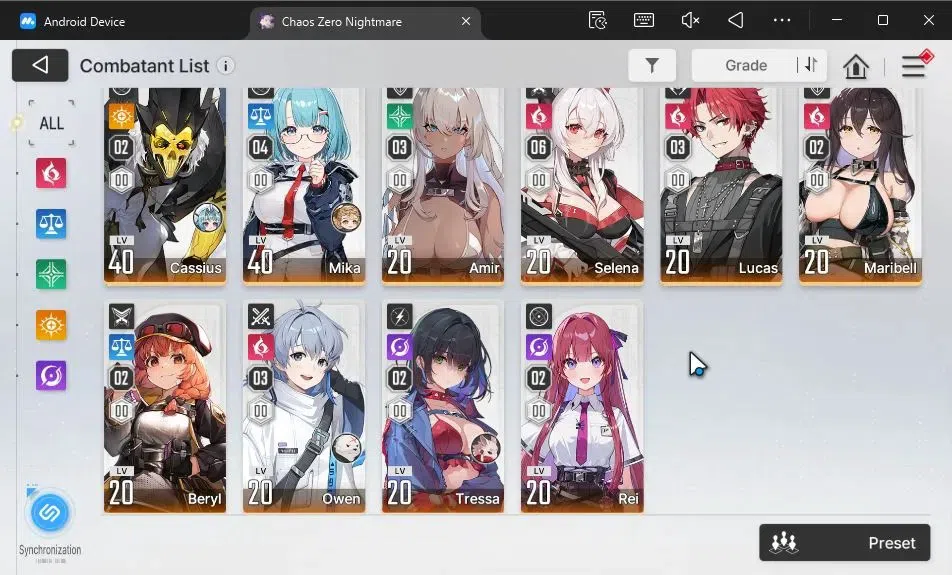 Chaos Zero Nightmare Accounts GLOBAL Lv55|11 SSR[(HeidemarieM4,Narja)+Sign,Tiphe image 4