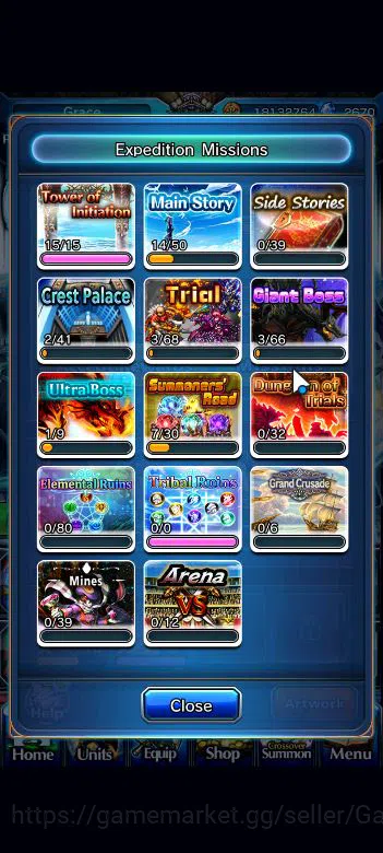 Grand Summoners Accounts Global|Rank 74|2670cc Ready Gacha|16 Asc+7 TW|[Roy image 13