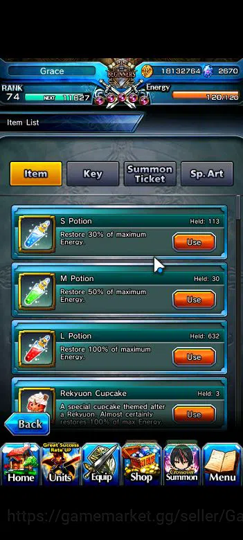 Grand Summoners Accounts Global|Rank 74|2670cc Ready Gacha|16 Asc+7 TW|[Roy image 2