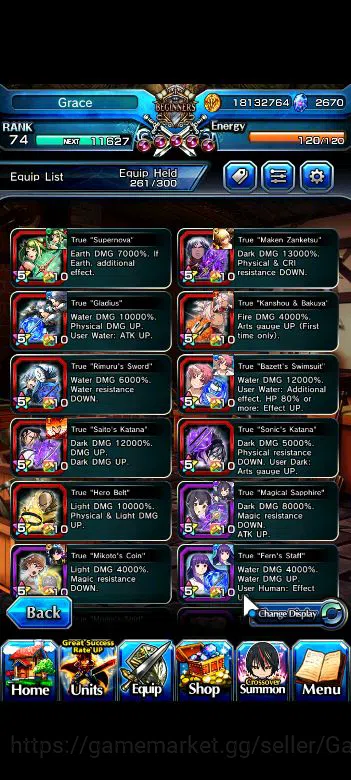 Grand Summoners Accounts Global|Rank 74|2670cc Ready Gacha|16 Asc+7 TW|[Roy image 6