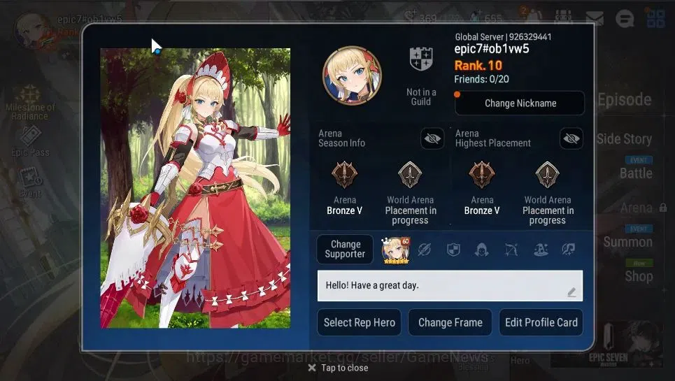 Epic Seven Accounts GLOBAL Unverif|New Era|2 ML(BHwayoung, MChloe) + L image 2