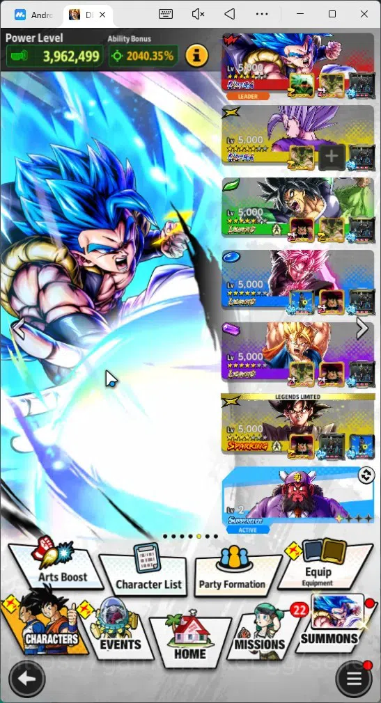 Dragon Ball Legends Accounts Global | Lvl 152|24.5M Total Power|406 CC|3 LR|3 U image 16