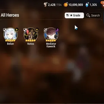 Epic Seven Accounts Starter Global Unverif|Fresh Starter|3ML(Notos,Belian,M.Kawerik)|Theater Locked|PoH+Bless ON|MoR 9|SS