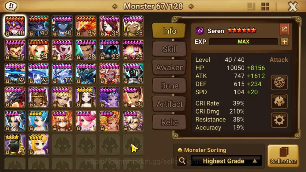 Summoners War: Sky Arena Accounts ASIA Lv 70|1 LD [Talisman]|23 Total NB5[Lamiella,A image 9