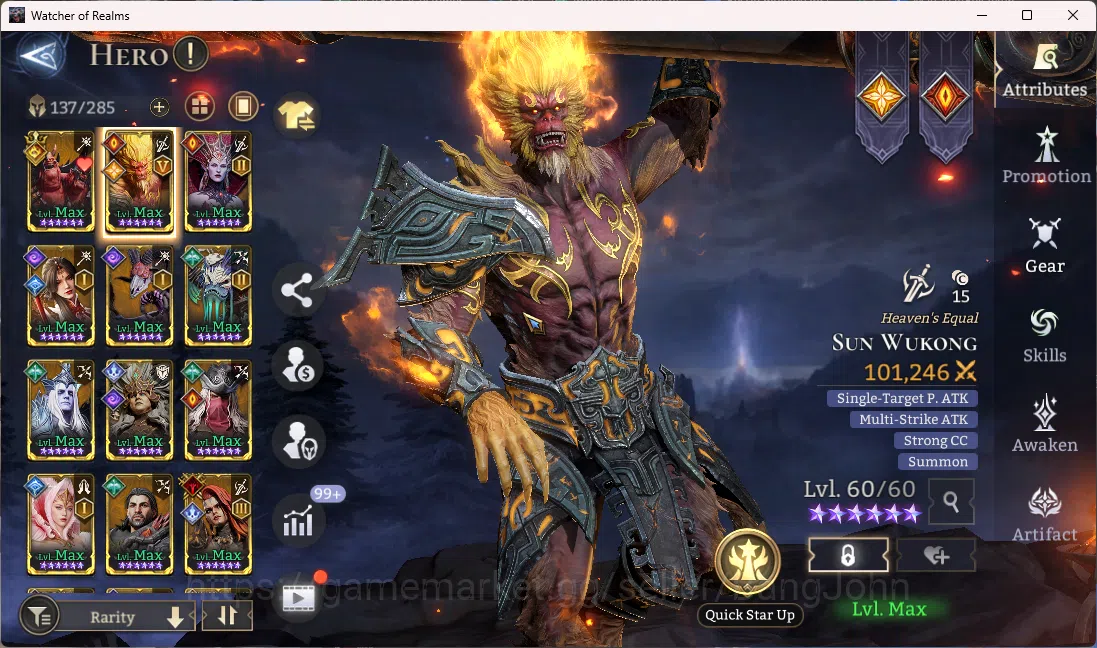 Watcher of Realms Accounts Others Global 60xx|3,1M Power|7 Lord(Rivenhald,Aracha,Elddr,Torodor,Morrigan,Venoma,Twinfiend)|46 10