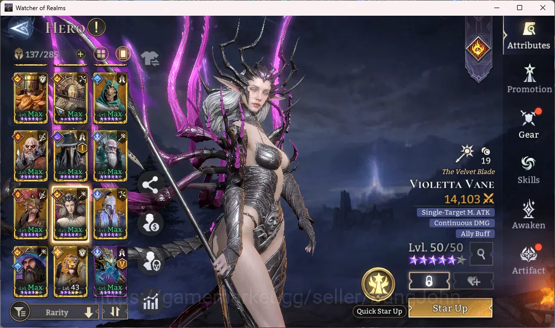 Watcher of Realms Accounts Others Global 60xx|3,1M Power|7 Lord(Rivenhald,Aracha,Elddr,Torodor,Morrigan,Venoma,Twinfiend)|46 13