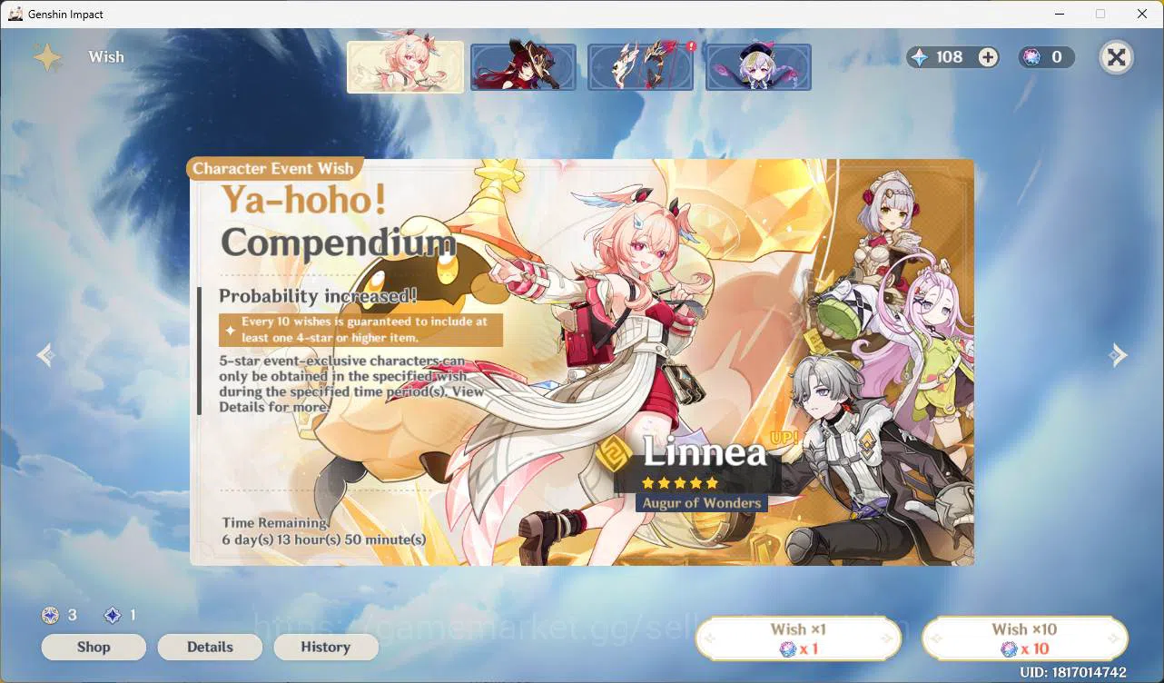 Genshin Impact Accounts ASIA|AR 40|2 limit| Arlecchino, Yumemizuki Mizuki, image 2