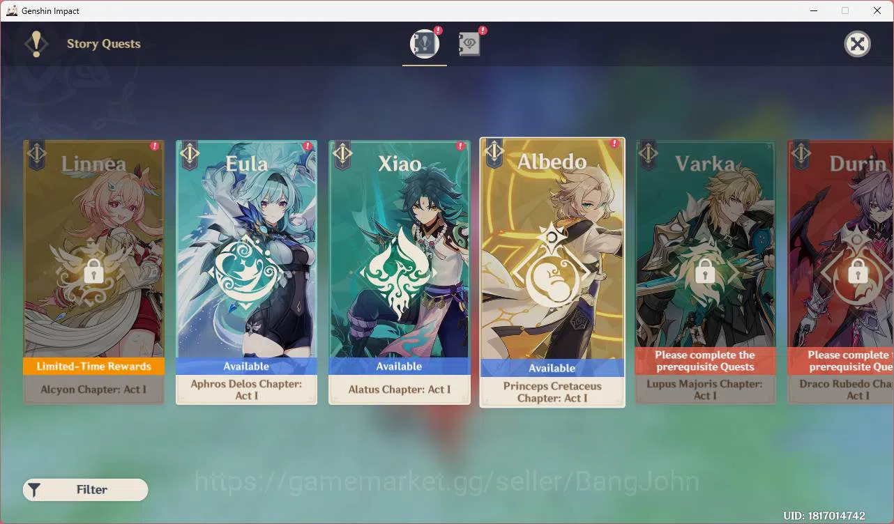 Genshin Impact Accounts ASIA|AR 40|2 limit| Arlecchino, Yumemizuki Mizuki, image 5