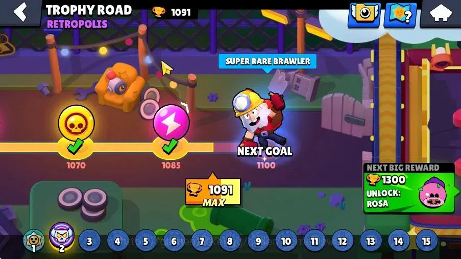 Brawl Stars Accounts 1091 Trophy|5K Bling 21K Coins|24 Brawlers 1 Max Lvl|2 Epic Skins [Shukuteki Tara,Dr Edgar]|8K PP|Cn 4