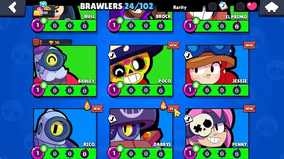 Brawl Stars Accounts 1091 Trophy|5K Bling 21K Coins|24 Brawlers 1 Max Lvl|2 Epic Skins [Shukuteki Tara,Dr Edgar]|8K PP|Cn 8