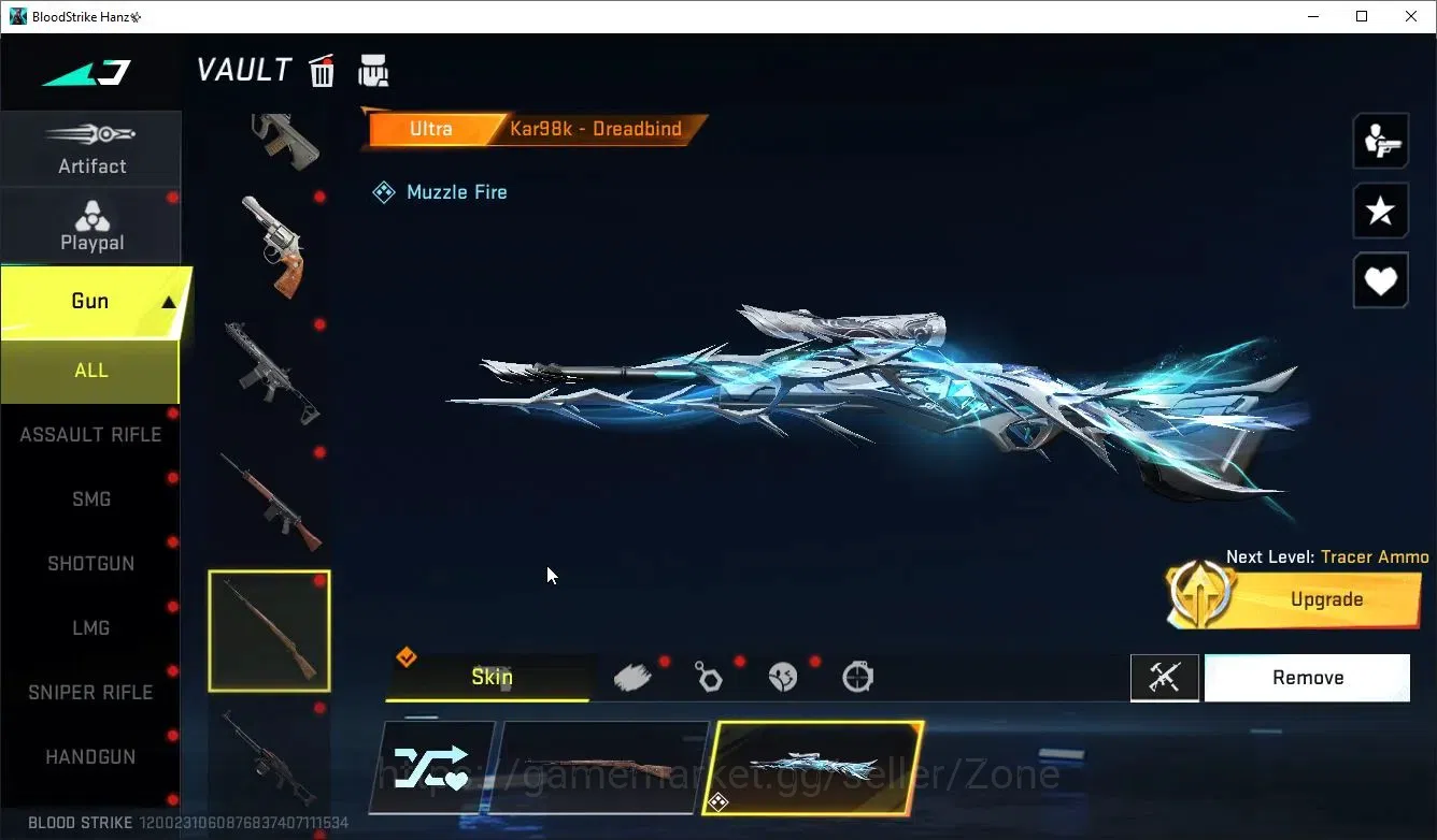 Blood Strike Accounts High-End ASIA|ETERNAL AUG-Empyrean Lv3|6 ULTRA[Kar98k,SKS,ZERO,ALOANDRA,ETHAN,RAN]|2 Limit[Origin-12 6