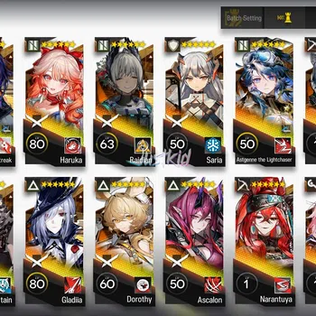 Arknights Accounts Mid-Tier ARKNIGHTS GLOBAL MIDGAME 18*6 , 2 LIMITED WANG,SILVERASH ALTER , PRAMANIX ALTER,HARUKA,INES,CHEN