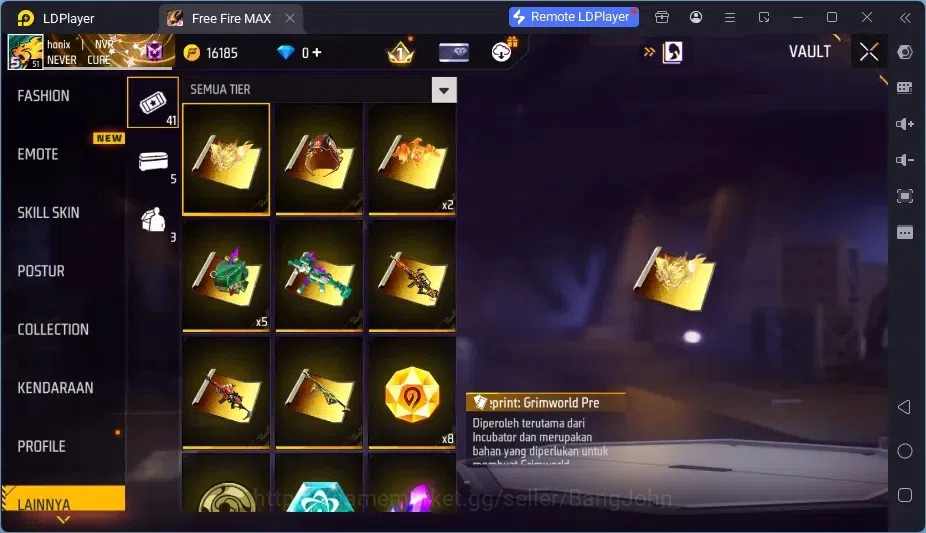 Free Fire Accounts Indonesia | 2 EVO (SCAR Megalodon Alpha Lv3, XM8 D image 15