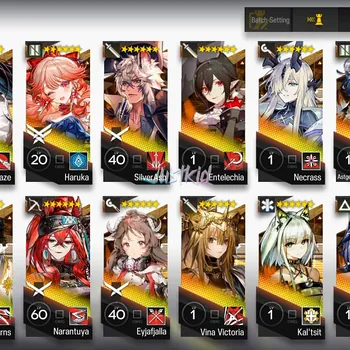 Arknights Accounts Mid-Tier ARKNIGHTS GLOBAL EARLYMID 16*6 , 3 LIMITED WANG,DUSK,HOSHI ALTER , PRAMANIX