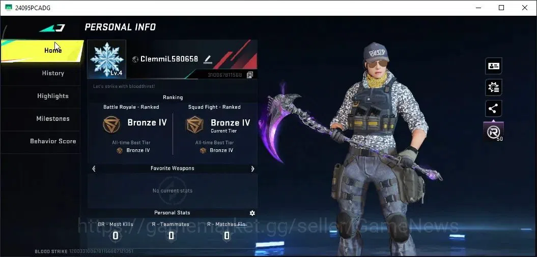 Blood Strike Accounts Others ASIA|ULTRA Meele Scythe Harvester|5 Legendary [M700 Ethereal,MP155 Radiance,P90,AR97 2
