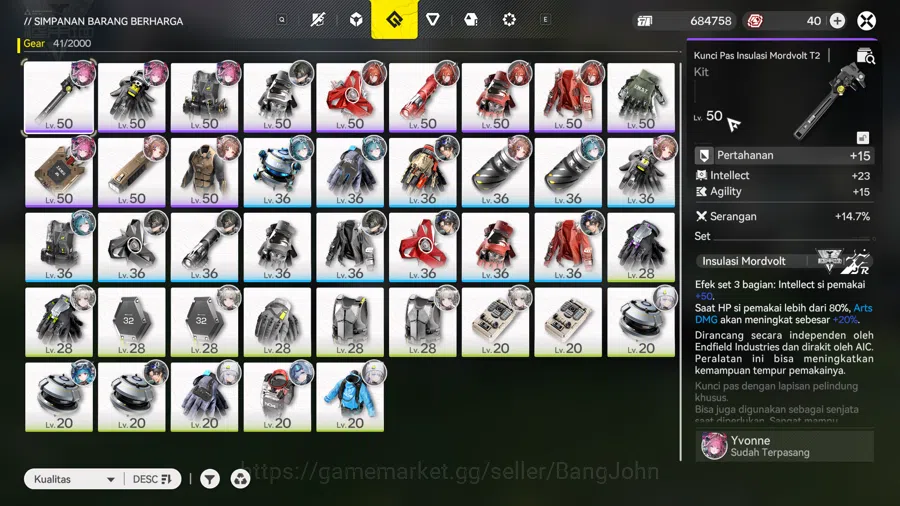 Arknights: Endfield Accounts ASIA | Level 47 | 1 Limit+2 Sign | Yvonne, Ardelia, Ember, Last Ride | MC Male | AKE207B 6