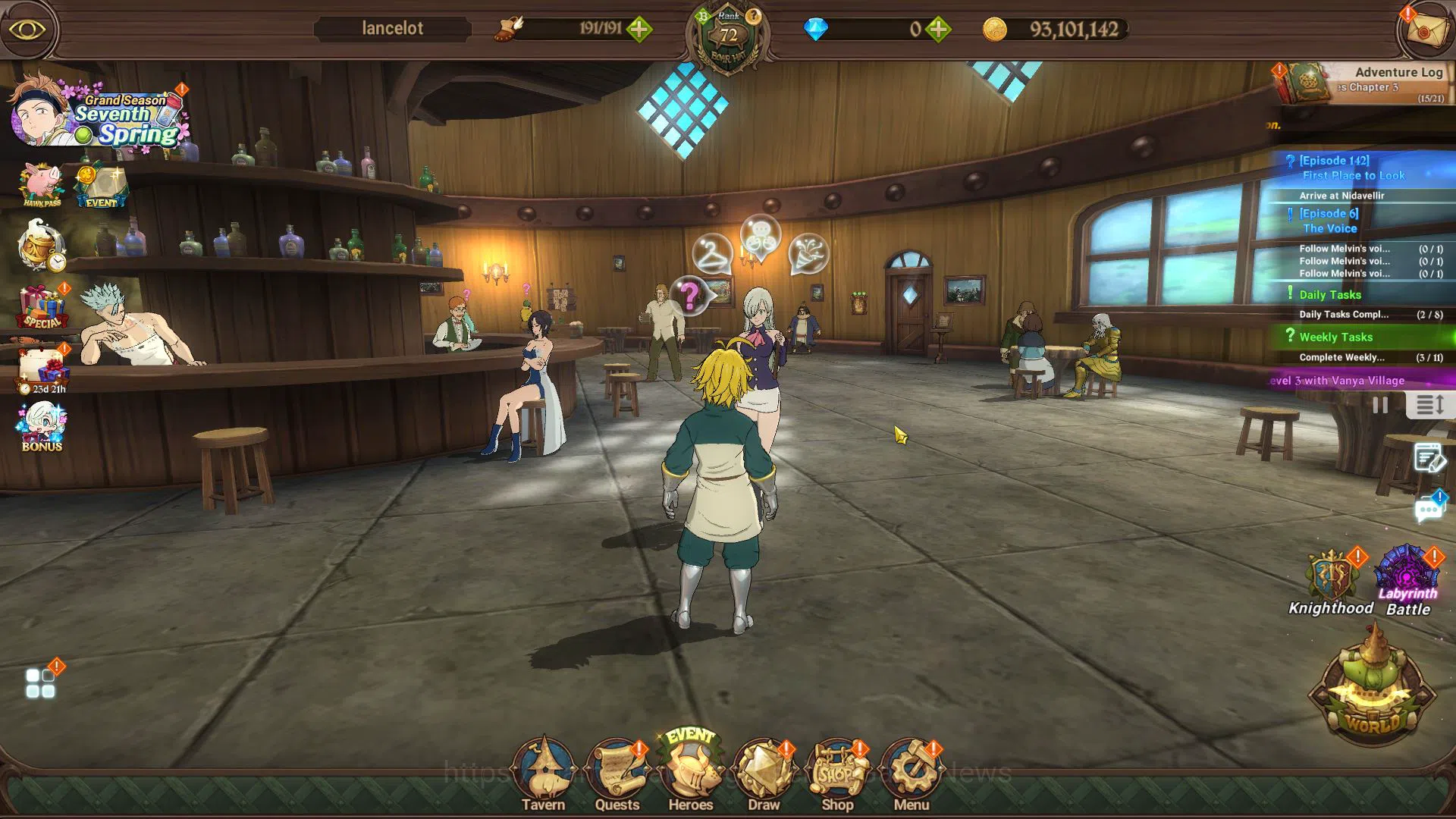 The Seven Deadly Sins: Grand Cross Accounts Midgame Asia|4M CC|Free Server Global|2 LR+6 UR+Collab 2
