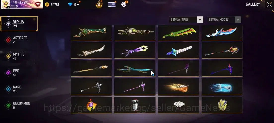 Free Fire Accounts Indonesia|M1887 Emerald Power|AK47 Blue Flame Drac image 4