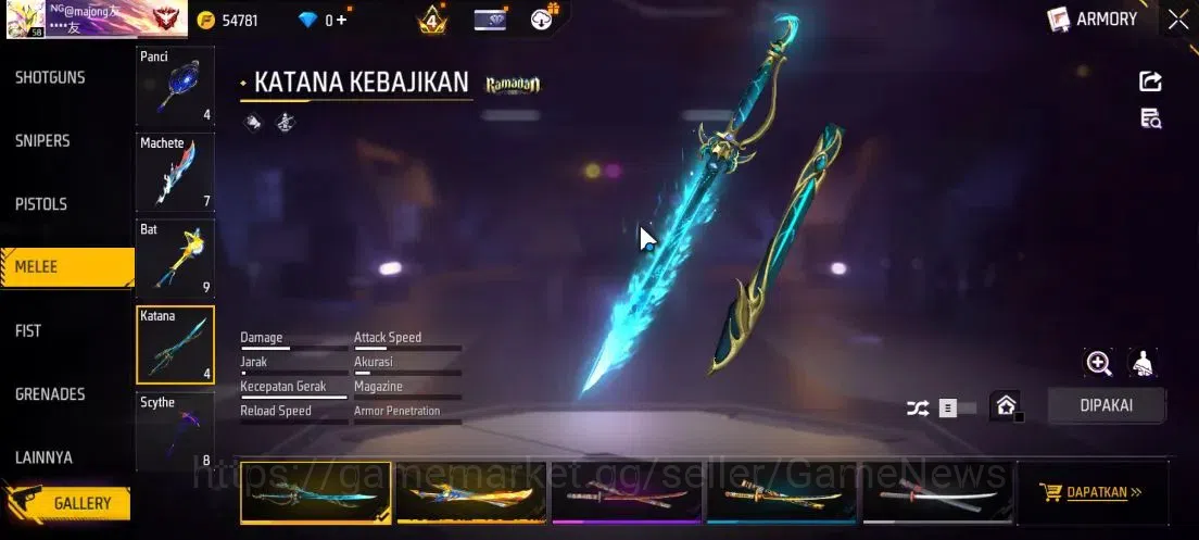 Free Fire Accounts Indonesia|M1887 Emerald Power|AK47 Blue Flame Drac image 8