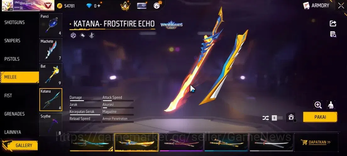 Free Fire Accounts Indonesia|M1887 Emerald Power|AK47 Blue Flame Drac image 9