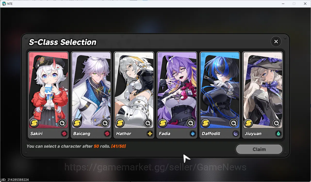 Neverness to Everness Accounts Server NA|HL 3|Fresh Starter 1 SSR Limited Nanally image 11