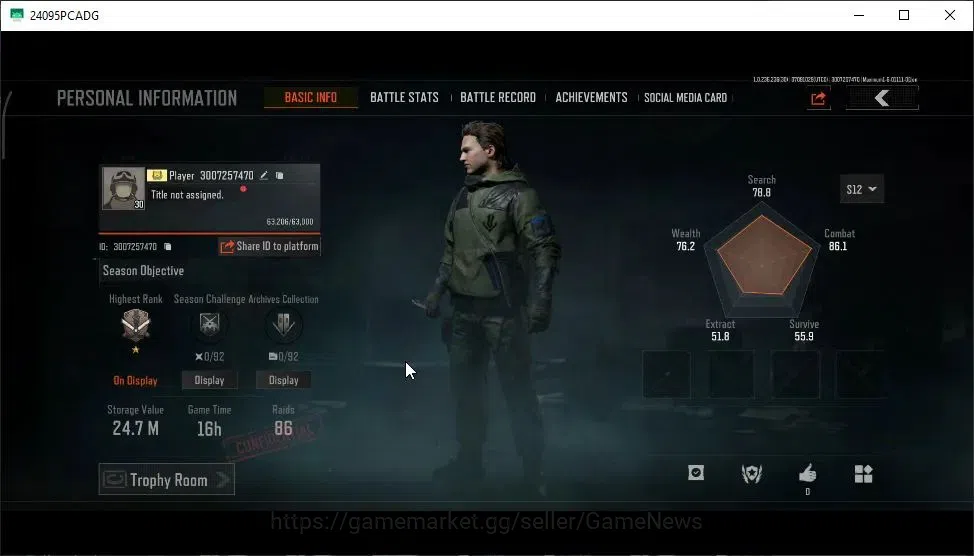 Arena Breakout Accounts High Value MOBILE|Lvl 30|SV 24,7M|CV 14M|VS SCAR-L,GM AK-12,Forest MP5,QS DP-12, Etc|1 Set Skin|CN 2