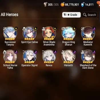 Epic Seven Accounts Limited Hero Global UnVerif|NewEra|10 ML(Har Setti,School Nurse
