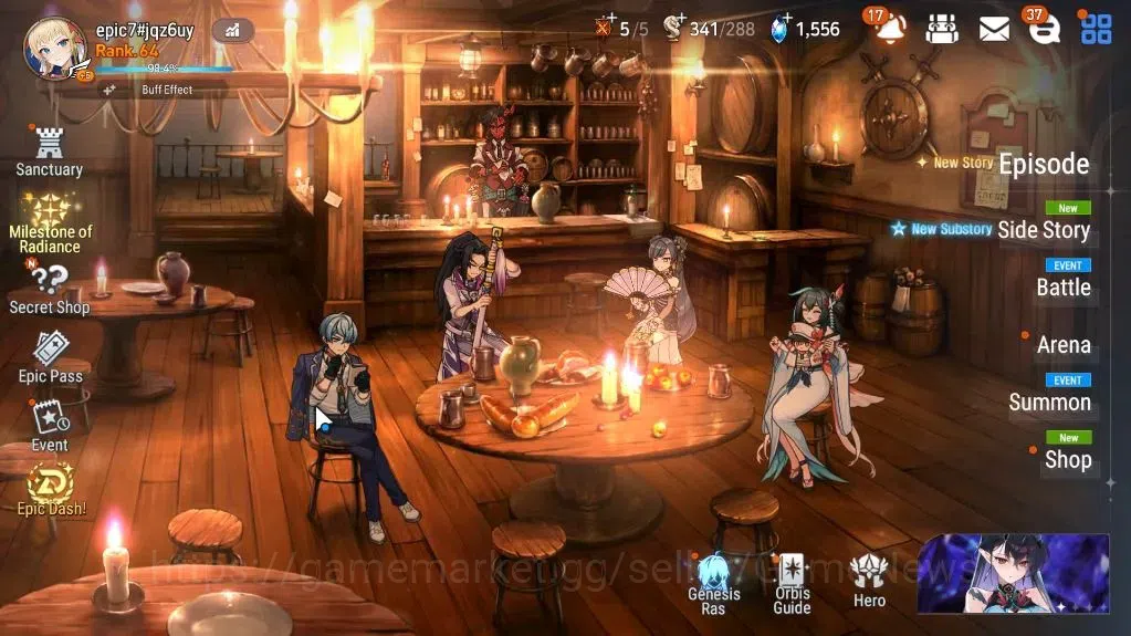 Epic Seven Accounts High-End Global UnVerif|11 ML(TR Elvira,DK Sharun,Straze,US Choux,Staeyou,Etc)+Setsuka,Rinak,etc|1,5 1