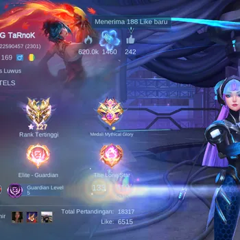 Mobile Legends: Bang Bang Accounts Rare Skin Hero 133| skin 418|emblem max| legend franco, kof Guinevere+Karina