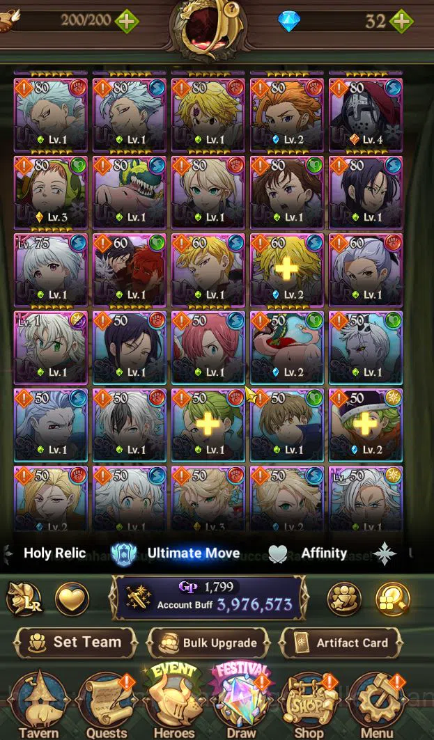 The Seven Deadly Sins: Grand Cross Accounts ASIA|3,9M CC|1 LR,7 UR+Many Collab |Elizabeth,ODK3 image 6