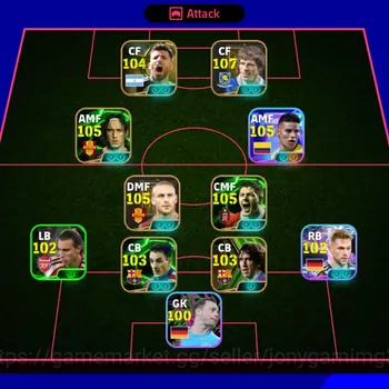 eFootball Accounts Legends & Iconic Players eFootball PES 2027 | 196 Collective Strength | 102–107 Rated Squad | Epic & Show