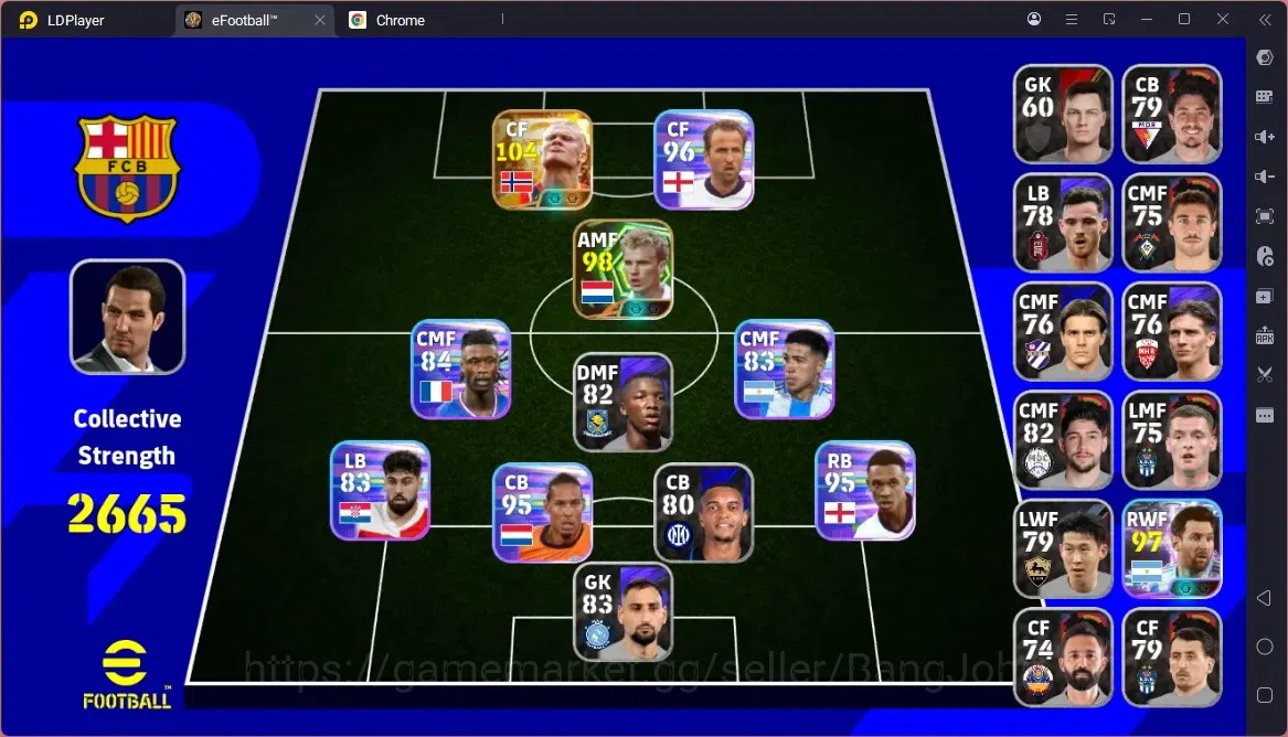 eFootball Accounts Starter Mobile |PW 2665| Starter |Bigtime New Rling Haaland | Epic Dennis Bergkamp |2026|Check SS EFB2600B 1