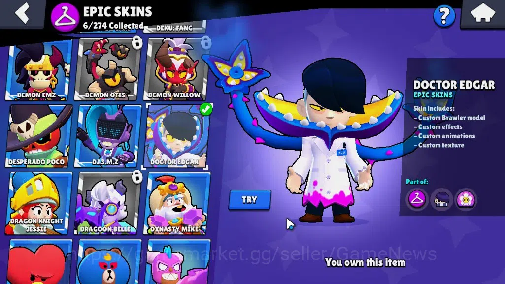 Brawl Stars Accounts 1404 Trophy|19 Brawlers 2Max|Edgar FullBuffies,Bo| image 12