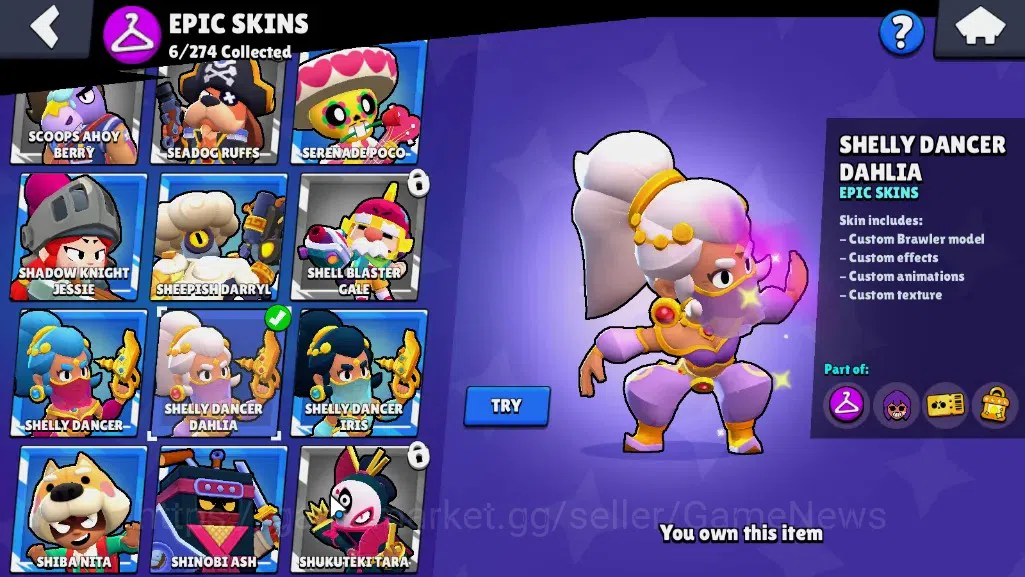 Brawl Stars Accounts 1404 Trophy|19 Brawlers 2Max|Edgar FullBuffies,Bo| image 14
