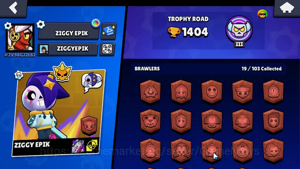 Brawl Stars Accounts 1404 Trophy|19 Brawlers 2Max|Edgar FullBuffies,Bo| image 2