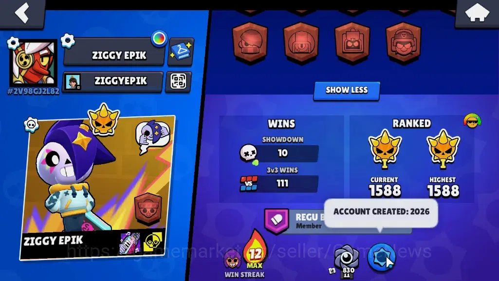 Brawl Stars Accounts 1404 Trophy|19 Brawlers 2Max|Edgar FullBuffies,Bo| image 3